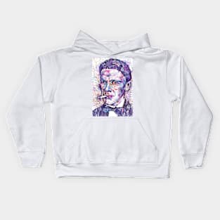 MIKHAIL BULGAKOV - watercolor portrait Kids Hoodie